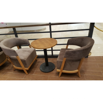 Elegant Fabric Upholstery Wood Table and Chairs Restaurant Furniture Set (FOH-RGB44)